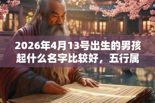 2026年4月13号出生的男孩起什么名字比较好，五行属什么