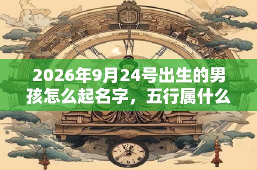 2026年9月24号出生的男孩怎么起名字，五行属什么