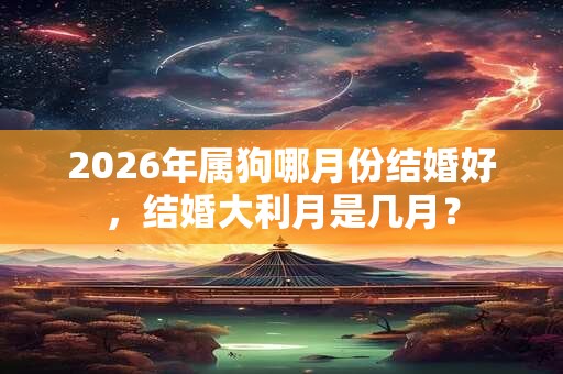 2026年属狗哪月份结婚好，结婚大利月是几月？