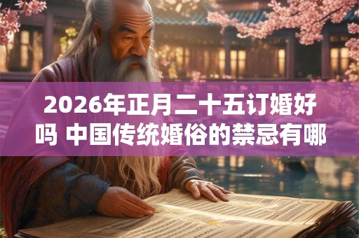 2026年正月二十五订婚好吗 中国传统婚俗的禁忌有哪些