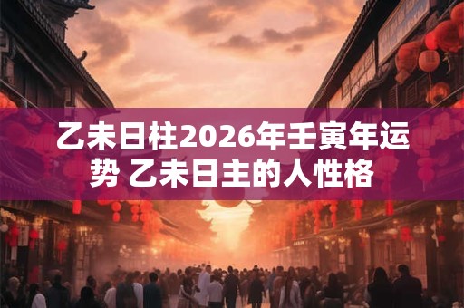 乙未日柱2026年壬寅年运势 乙未日主的人性格