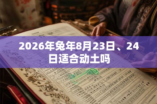 2026年兔年8月23日、24日适合动土吗