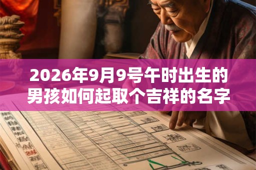 2026年9月9号午时出生的男孩如何起取个吉祥的名字和五行属性