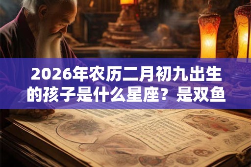 2026年农历二月初九出生的孩子是什么星座？是双鱼吗