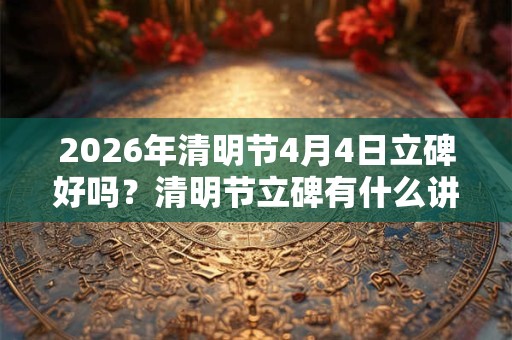 2026年清明节4月4日立碑好吗？清明节立碑有什么讲究？