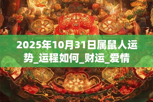 2025年10月31日属鼠人运势_运程如何_财运_爱情