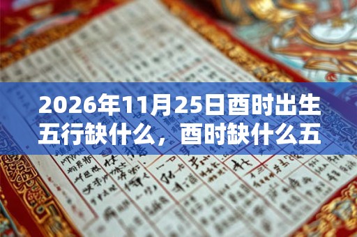 2026年11月25日酉时出生五行缺什么，酉时缺什么五行