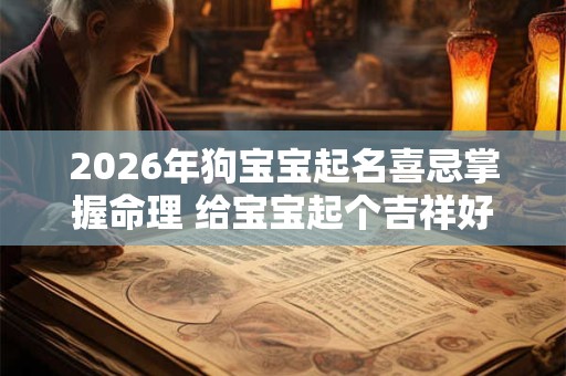 2026年狗宝宝起名喜忌掌握命理 给宝宝起个吉祥好名字！