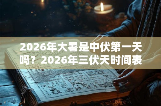2026年大暑是中伏第一天吗？2026年三伏天时间表！