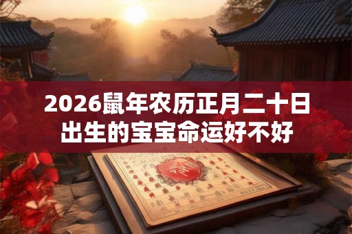 2026鼠年农历正月二十日出生的宝宝命运好不好