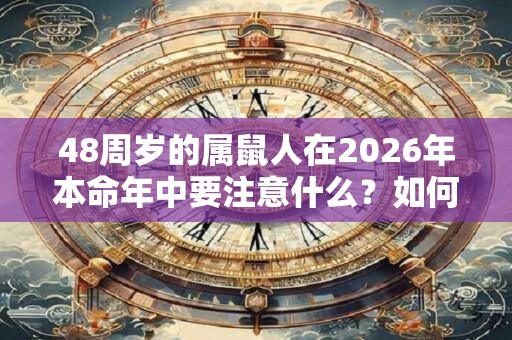 48周岁的属鼠人在2026年本命年中要注意什么？如何提升运势