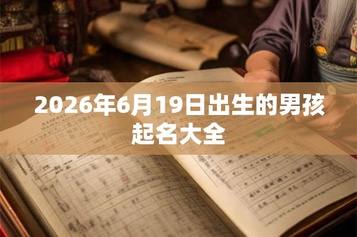 2026年6月19日出生的男孩起名大全