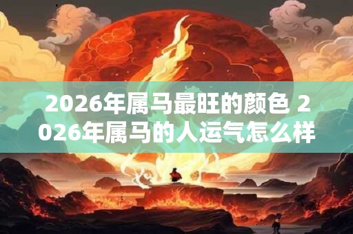2026年属马最旺的颜色 2026年属马的人运气怎么样