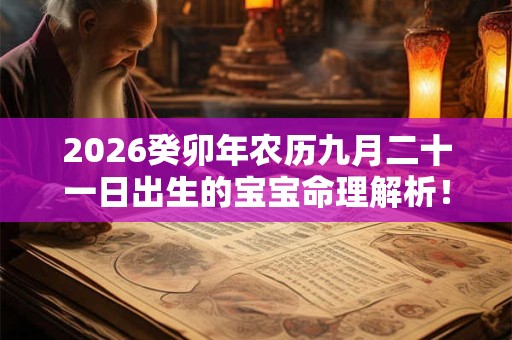 2026癸卯年农历九月二十一日出生的宝宝命理解析！