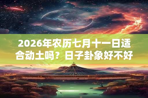 2026年农历七月十一日适合动土吗？日子卦象好不好？