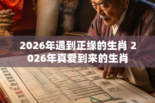 2026年遇到正缘的生肖 2026年真爱到来的生肖