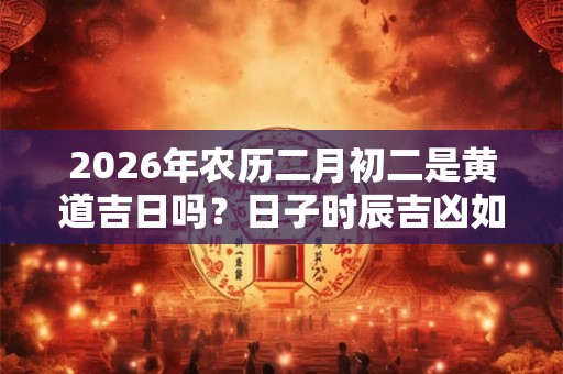 2026年农历二月初二是黄道吉日吗?日子时辰吉凶如何? 2026年农历二月初二是黄道吉日吗?日子时辰吉凶如何?