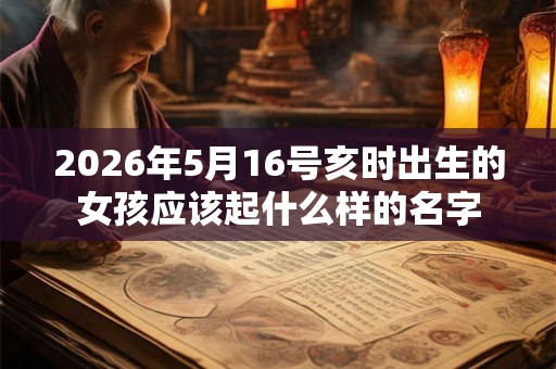 2026年5月16号亥时出生的女孩应该起什么样的名字