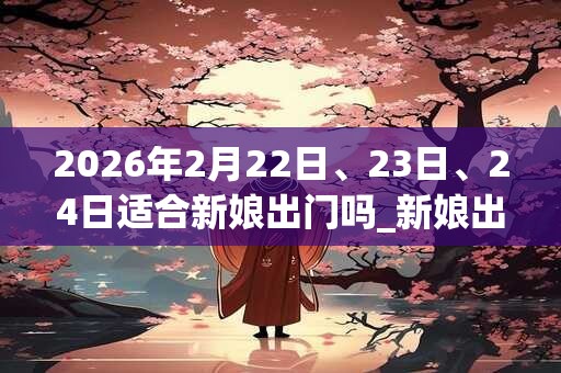 2026年2月22日、23日、24日适合新娘出门吗_新娘出门吉利吗