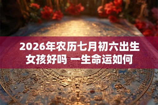 2026年农历七月初六出生女孩好吗 一生命运如何