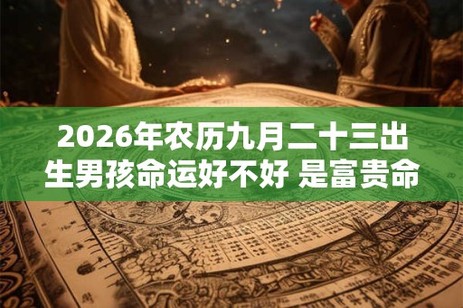 2026年农历九月二十三出生男孩命运好不好 是富贵命吗
