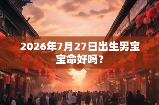 2026年7月27日出生男宝宝命好吗？