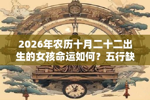2026年农历十月二十二出生的女孩命运如何？五行缺少什么？