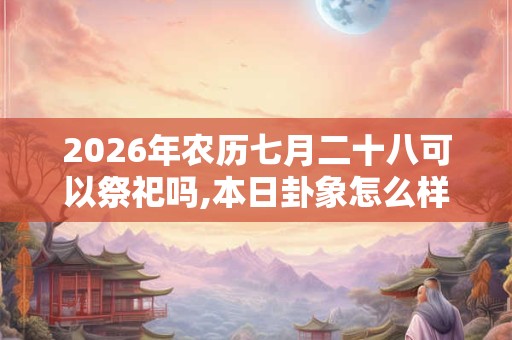 2026年农历七月二十八可以祭祀吗,本日卦象怎么样
