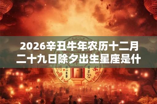 2026辛丑牛年农历十二月二十九日除夕出生星座是什么？