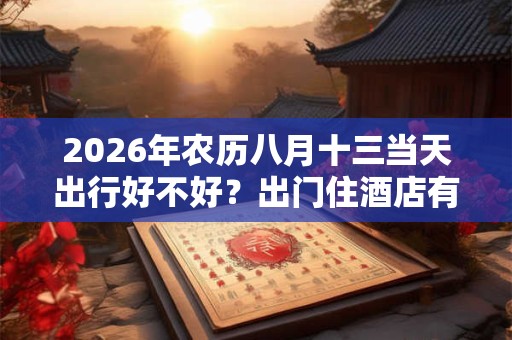 2026年农历八月十三当天出行好不好？出门住酒店有哪些禁忌？
