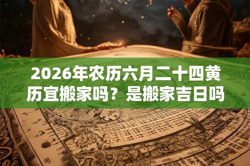 2026年农历六月二十四黄历宜搬家吗？是搬家吉日吗？