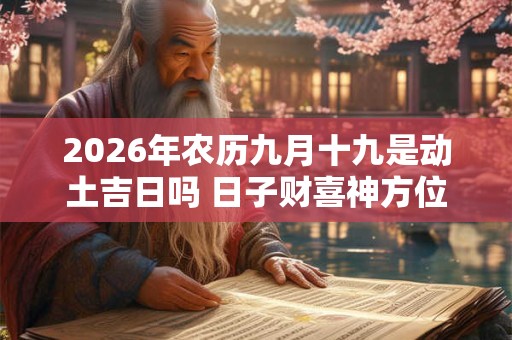 2026年农历九月十九是动土吉日吗 日子财喜神方位