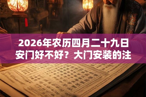 2026年农历四月二十九日安门好不好？大门安装的注意事项