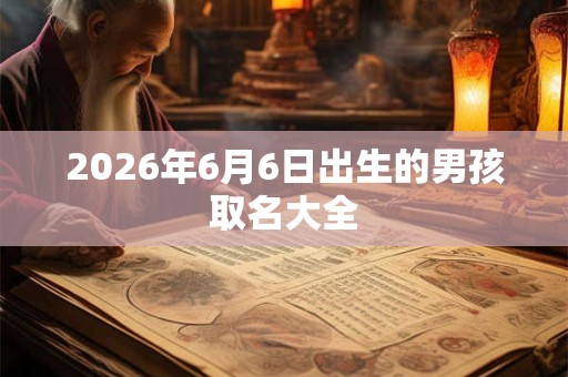 2026年6月6日出生的男孩取名大全