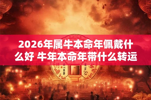 2026年属牛本命年佩戴什么好 牛年本命年带什么转运