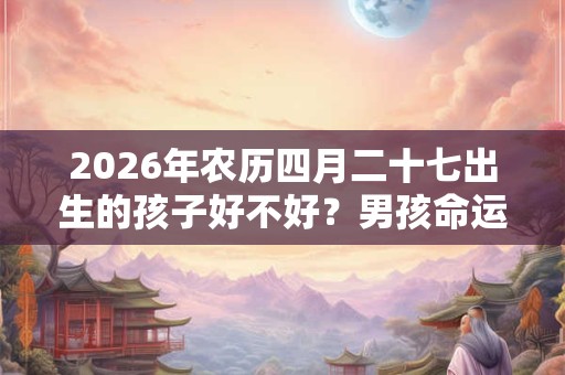 2026年农历四月二十七出生的孩子好不好？男孩命运解析