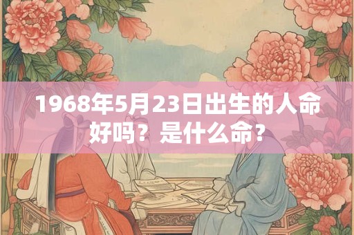 1968年5月23日出生的人命好吗？是什么命？