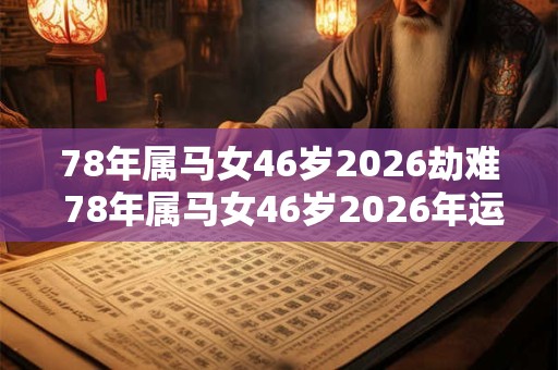 78年属马女46岁2026劫难 78年属马女46岁2026年运势