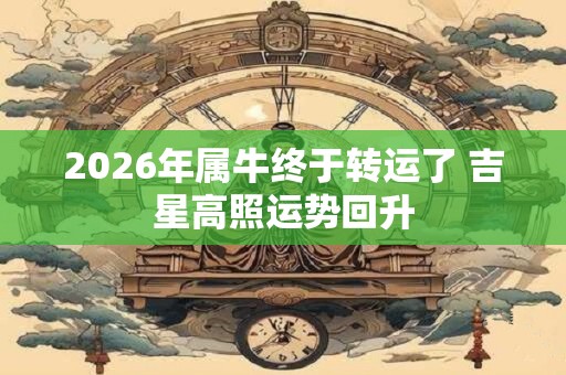 2026年属牛终于转运了 吉星高照运势回升