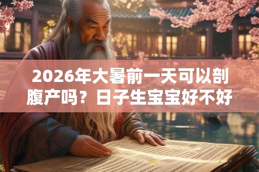 2026年大暑前一天可以剖腹产吗？日子生宝宝好不好？
