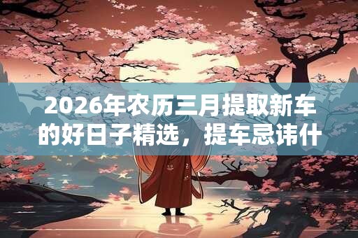 2026年农历三月提取新车的好日子精选，提车忌讳什么？