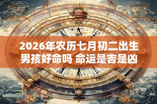 2026年农历七月初二出生男孩好命吗 命运是吉是凶