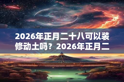 2026年正月二十八可以装修动土吗？2026年正月二十八卦象吉凶？