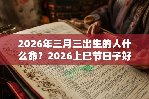 2026年三月三出生的人什么命？2026上巳节日子好吗？