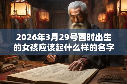 2026年3月29号酉时出生的女孩应该起什么样的名字