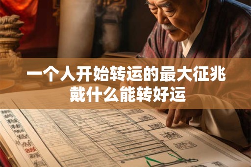 一个人开始转运的最大征兆 戴什么能转好运