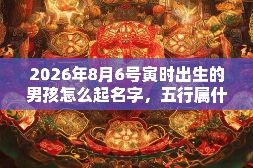 2026年8月6号寅时出生的男孩怎么起名字，五行属什么
