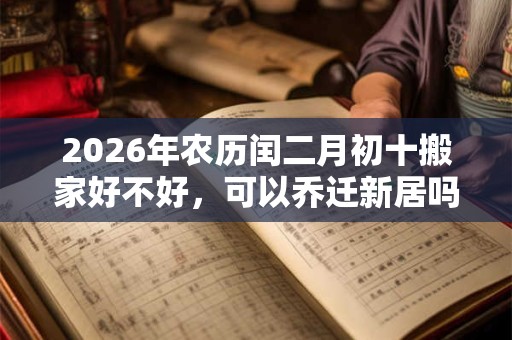 2026年农历闰二月初十搬家好不好，可以乔迁新居吗？