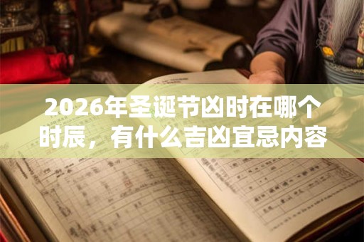 2026年圣诞节凶时在哪个时辰，有什么吉凶宜忌内容？