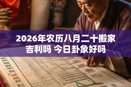 2026年农历八月二十搬家吉利吗 今日卦象好吗
